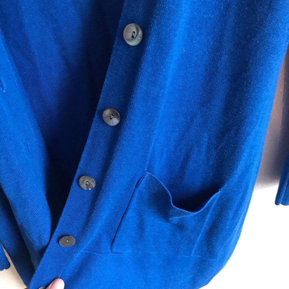 SOLD*Isabella Bird Blue Button Up Cardigan Sweater - Picture 4 of 7